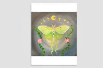 Luna Moth – Paint and Sip
